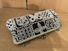 ミナペルホネン   ハンドメイド　親子がま口　 forest tileチャコールのサムネイル