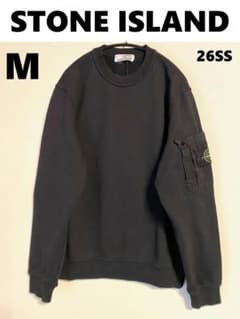 26SS【新品】STONE ISLAND 袖ワッペンロゴ スウェット 黒色 M - メルカリ