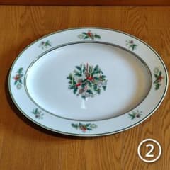 ②ノリタケ ビンテージ HOLLY オーバル大皿 60〜70年代 オールド