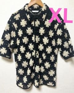 未使用　ZARA ジオメトリック　クロシェシャツ　半袖シャツのサムネイル