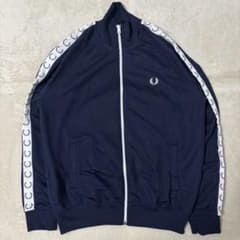フレッドペリー テープドトラックジャケット　ネイビー 紺　M