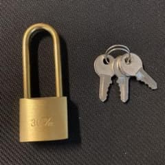 真鍮製 南京錠 30mm 鍵3本付きのサムネイル