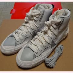 【27.5cm】NIKE×sacai ブレーザーMID ホワイト/ウルフグレーのサムネイル