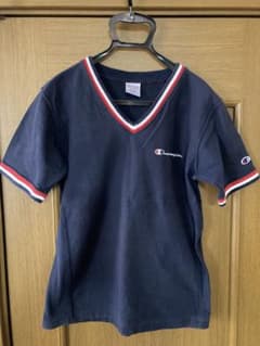 Champioチャンピオン )  リバースウィーブ Vネック Tシャツ ネイビーのサムネイル