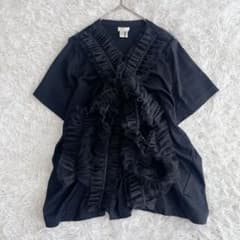 コムデギャルソン noir kei ninomiya チュールフリルTシャツ 黒 - メルカリ