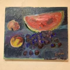 真作保証　作家作品　価値あり　肉筆　油彩　絵画　美術品　静物画　インテリア Yahoo!オークション -「真作保証 画」(静物画) (油彩)の落札相場・落札価格