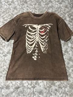 【レア】y2k スケルトンTシャツ ヴィンテージ 古着 茶色 グラフィックのサムネイル
