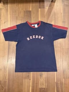 Reebok ロゴ刺繍 Tシャツ ネイビー レッド XLのサムネイル
