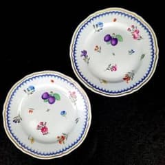 ●美品＊リチャードジノリ　イタリアンフルーツ　デザートプレート　2枚　19cm ○美品＊リチャードジノリ イタリアンフルーツ デザートプレート