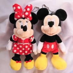 ミッキー ミニー ペア ぬいぐるみ バッジ セット ぬいバ ノーマル 定番