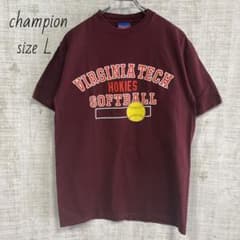 Thumbnail of champion　チャンピオン　刺繍　半袖Tシャツ　大学　カレッジ　L ワイン色
