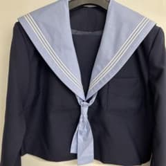 ネイビー×ブルー セーラー服上着 3本ライン入りＬサイズのサムネイル
