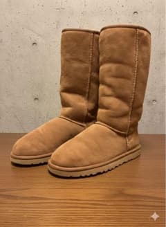 私の断捨離部屋専用 冬の必需品！UGG ムートンブーツ ベージュ ロング26cmのサムネイル