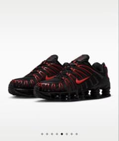Nike Shox ブラック/レッド スニーカー 24cm - メルカリ