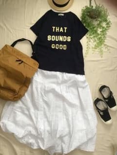 sm2 ロゴTシャツ＆GUコットンレースフレアスカート　コーデ2点セットのサムネイル