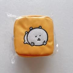 ナガノキャラクターズ カラビナつき刺繍スクエアミニポーチ ナガノのくま