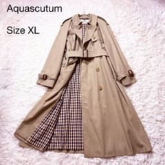 極美品☆アクアスキュータム トレンチコート ベージュ 英国製 XL