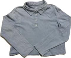 GAP 長袖 ポロシャツ ブルー Lのサムネイル