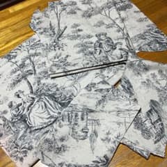 トワルドジュイ　黒　ハギレのサムネイル