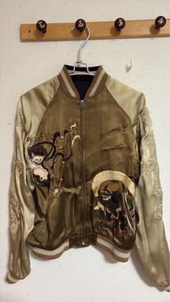 刺繍入りブラウンスカジャンのサムネイル
