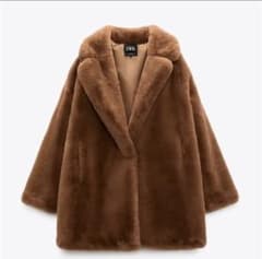 明日まで！！！！！　ZARA フェイクファーコート　新品 Mサイズのサムネイル