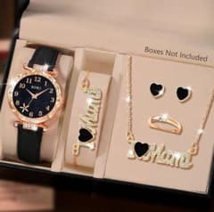 [Brand New, Unused] Watch + 4-Piece Accessory Set for Women (13) [Anonymous Shipping]