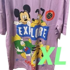ディズニー Tシャツ キャラクター プリント パープル ドナルド ミッキーのサムネイル
