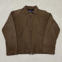 ポロラルフローレン スイングトップ ブラウン Lサイズ 刺繍ポニー