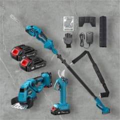 高枝切り電動バサミ 電動芝生バリカン1台5役 充電式剪定ばさみ ヘッジ