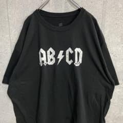 헤인즈 ABCD 투어 양면 프린트 블랙 밴드 뮤직 T 셔츠