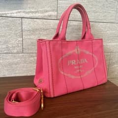 PRADA ピンク ハンドバッグ ショルダーストラップ付きのサムネイル