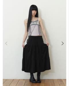 ason アズオン Amy long skirt black ロングスカートのサムネイル