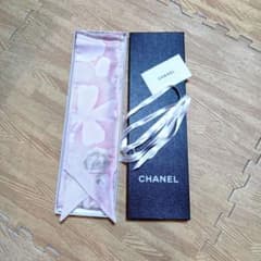 CHANEL シャネル スカーフ ココマーク柄 カメリア柄 箱付き - メルカリ