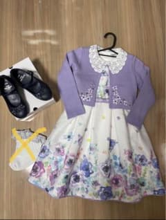 ※ お値引きします☺︎わらび専用※子供用 フラワープリントドレス カーディガン付きのサムネイル