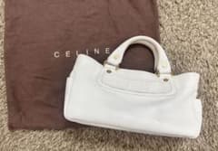 CELINE ホワイトレザー ハンドバッグ ブギーバッグ保存袋付き　お値下げ中のサムネイル