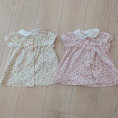 花柄トップス 双子 70～80センチのサムネイル