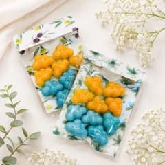 【高透明】ラメ入りゼリーワックス　ラムネ×オレンジ　10個のサムネイル