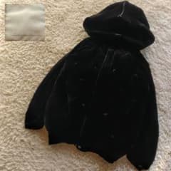 UNKNOWN ヴィンテージ ベルベット セーラーカラー ブルゾン フーディー