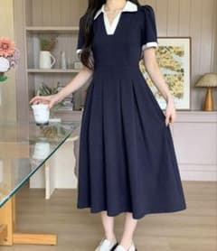 SHEIN ワンピース　ネイビー　Mサイズのサムネイル