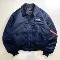 美品 CAHLUMN フライトジャケット CWUー45P ネイビー L ALPHA アルファ CWU-45P フライトジャケット ネイビー 紺 L 短丈