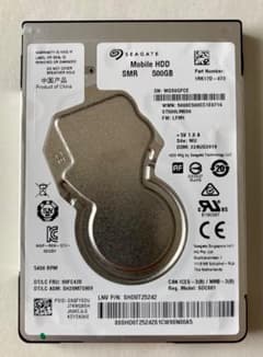 SEAGATE 500GB SATA HDD 2.5インチ 1点のサムネイル