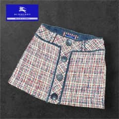 バーバリー ブルーレーベル ノバチェック ツイード ミニスカート