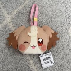 わんだふるぷりきゅあ！ストラップ付き顔型ぬいぐるみポーチ こむぎ