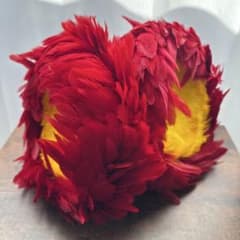 フラダンス用赤黄色羽毛楽器ウリウリ2点セット 入れ物付き - メルカリ