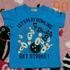 ☆超美品☆ ミキハウス ダブルビー ボウリング Ｂくん 半袖Tシャツ 90のサムネイル
