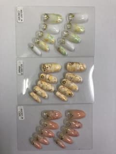ゆずネイルチップロング3点セットのサムネイル