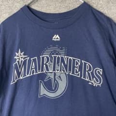 ど*ん様 【Majestic】MLB シアトル・マリナーズ ロンT ネイビー - メルカリ