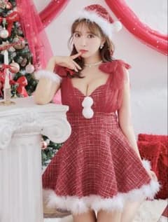 チュールリボンツイードフレアサンタ クリスマスコスプレ SUGAR JEWELSのサムネイル