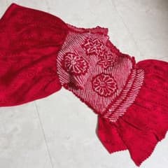 【新品・未使用】正絹・絞り 柄付き帯揚げのサムネイル