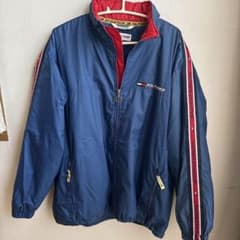 古着　TOMMY HILFIGER ナイロンジャケット M ネイビー/レッドのサムネイル